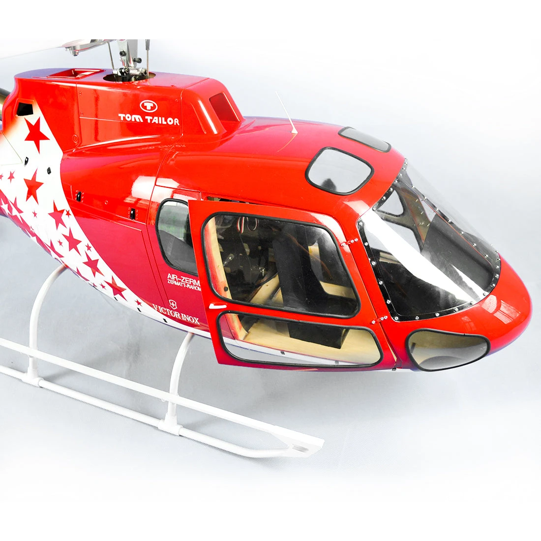 Fiberglass Scale Fuselage AS350 .60 (700) Size - AIR-ZERMATT Color 6 Fiberglass Scale Fuselage AS350 .60 (700) Size - AIR-ZERMATT Color - Image 4