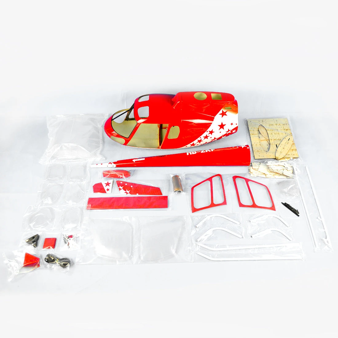 Fiberglass Scale Fuselage AS350 .60 (700) Size - AIR-ZERMATT Color 12 Fiberglass Scale Fuselage AS350 .60 (700) Size - AIR-ZERMATT Color - Image 10