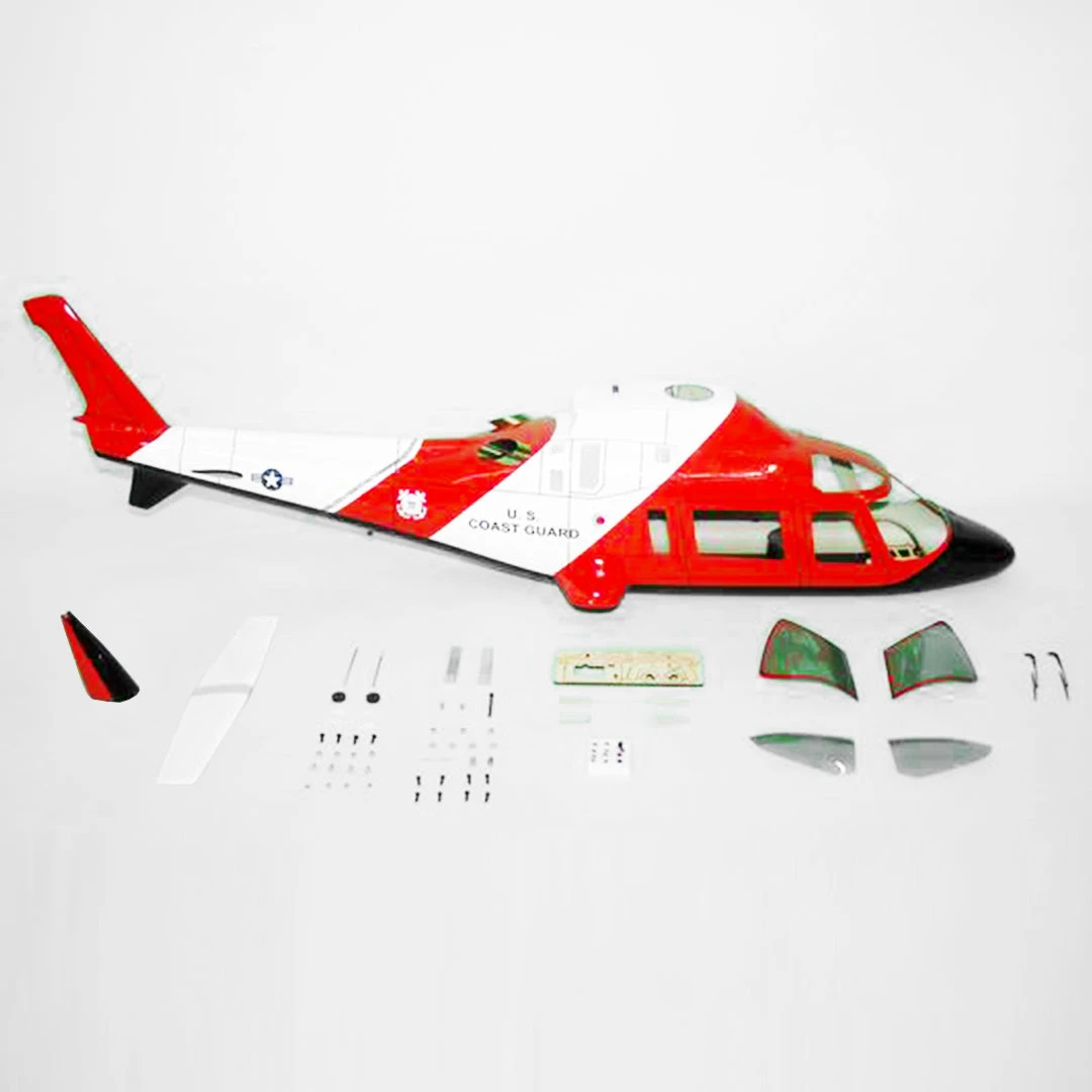 Funkey 550-Size Agusta 109A Scale Fuselage - Coast Guard (include Retractable Landing Gear FK-9659) 3 Funkey 550-Size Agusta 109A Scale Fuselage - Coast Guard (include Retractable Landing Gear FK-9659)