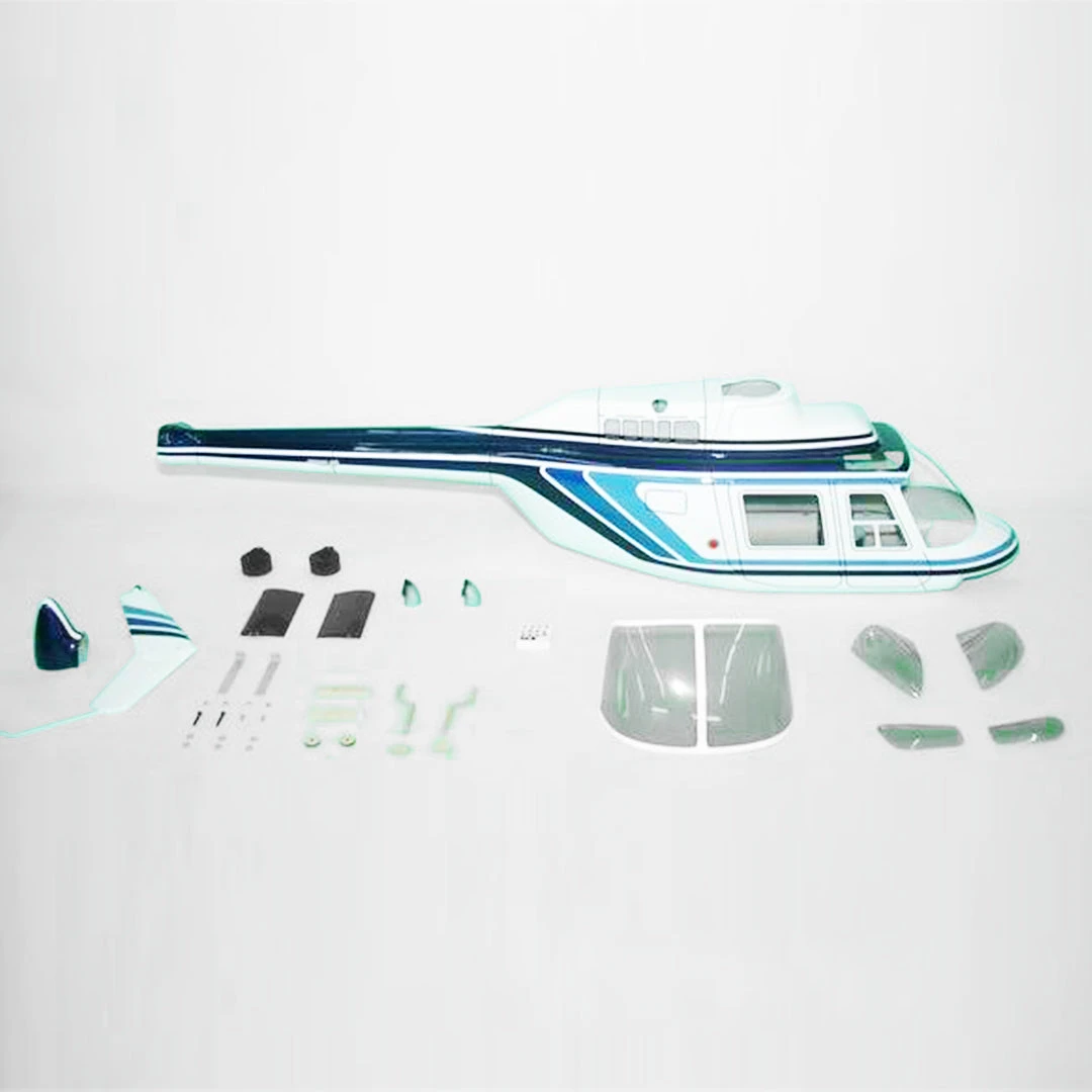 Funkey 600-Size Jet Ranger Scale Fuselage - Blue (include Scale Landing Gear FK-9662B) 3 Funkey 600-Size Jet Ranger Scale Fuselage - Blue (include Scale Landing Gear FK-9662B)