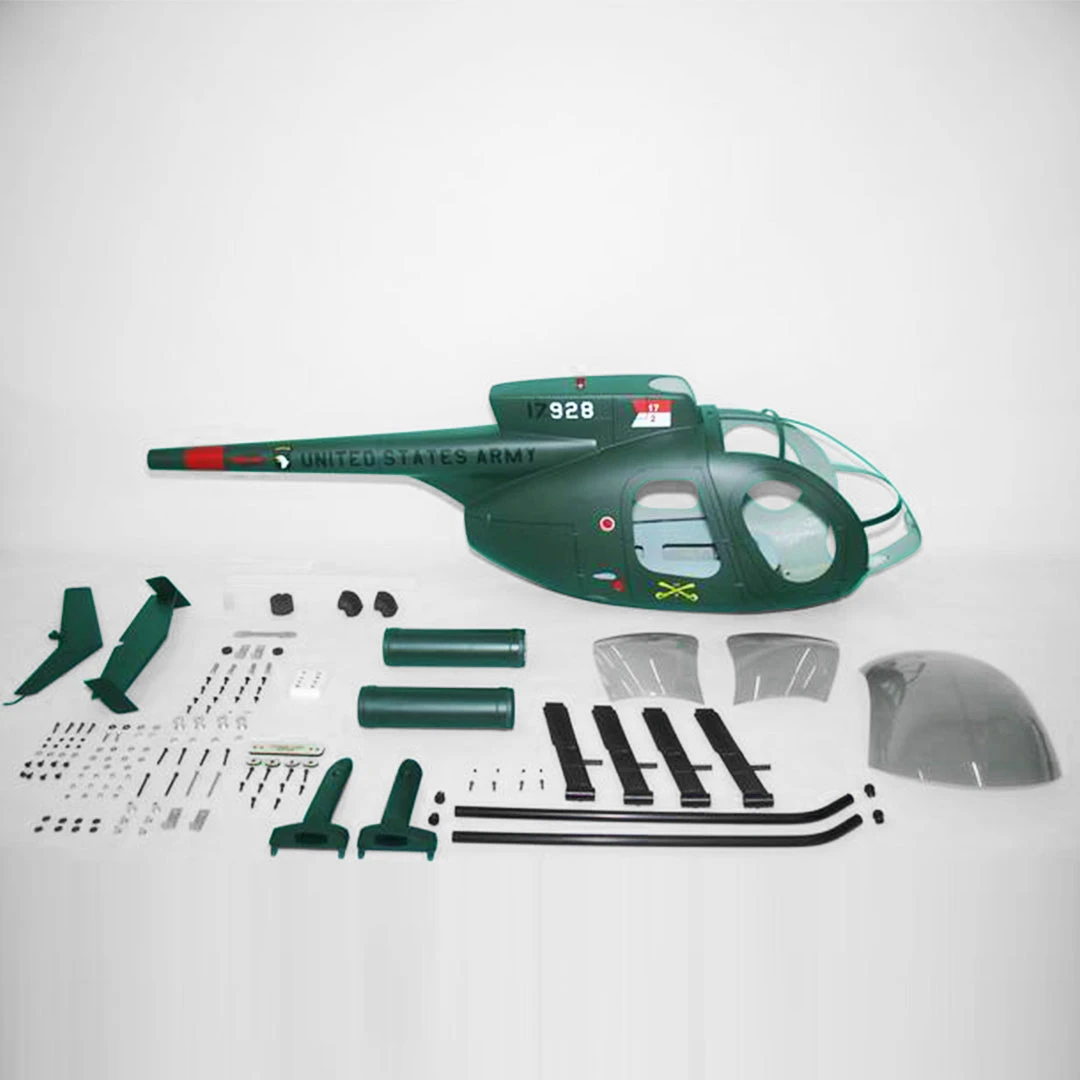 Funkey 600-Size NH-500E Scale Fuselage - Army Green 3 Funkey 600-Size NH-500E Scale Fuselage - Army Green