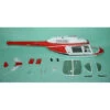 Funkey 700-size Jet Ranger Scale Fuselage - Red (include Scale Landing Gear FK-9663) -RC Helicopter Shop H 8601R