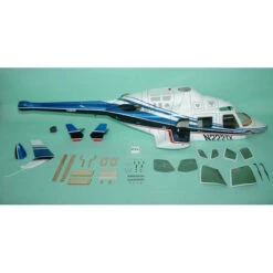 Funkey 700-Size Bell-222 Scale Fuselage - Blue (include Retractable Landing Gear FK-9656)