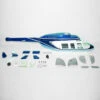 Funkey 700-Size Long Ranger Scale Fuselage - Blue (include Scale Landing Gear FK-9663B) 1 Funkey 700-Size Long Ranger Scale Fuselage - Blue (include Scale Landing Gear FK-9663B) -RC Helicopter Shop H 8603BTrang