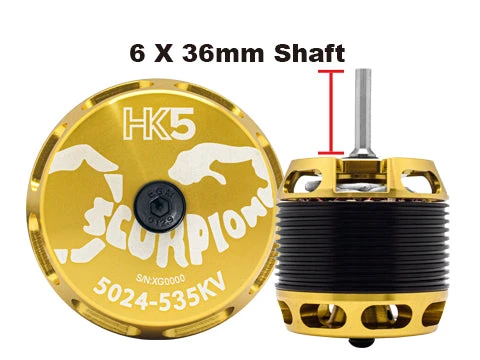 Scorpion HK5-5024-535KV (6 X 36mm Shaft) 3 Scorpion HK5-5024-535KV (6 X 36mm Shaft)