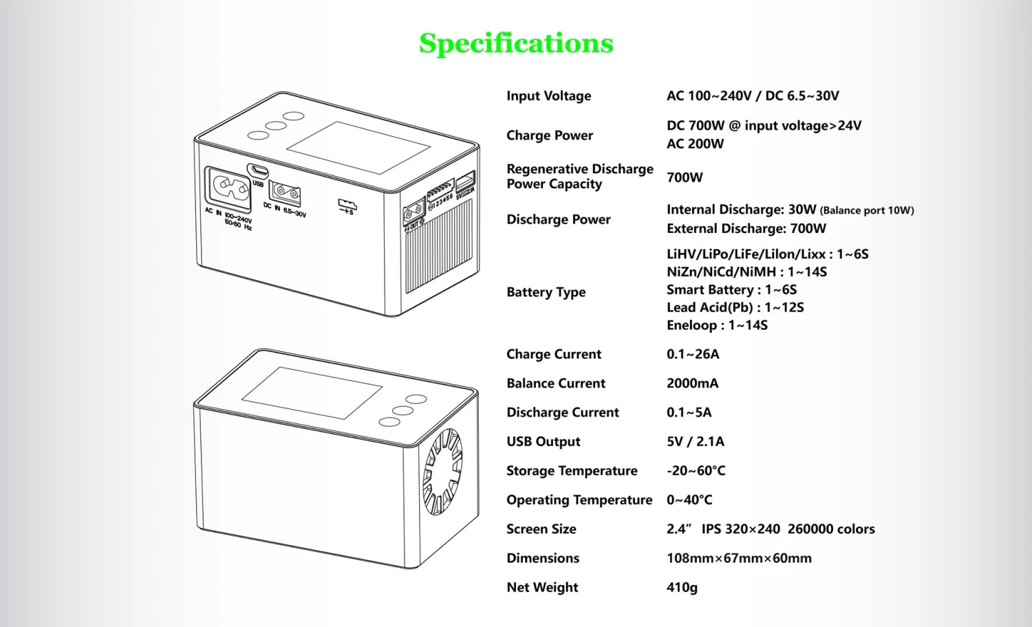 HOTA H6 Pro AC/DC Charger 13 HOTA H6 Pro AC/DC Charger - Image 11