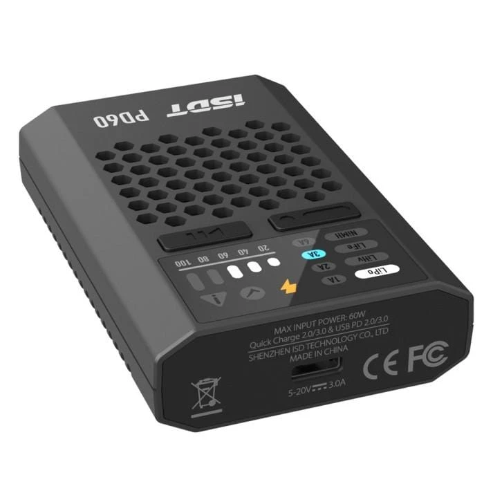ISDT PD60 60W 6A Battery Balance Charger Type-C Input (XT60) 6 ISDT PD60 60W 6A Battery Balance Charger Type-C Input (XT60) - Image 4
