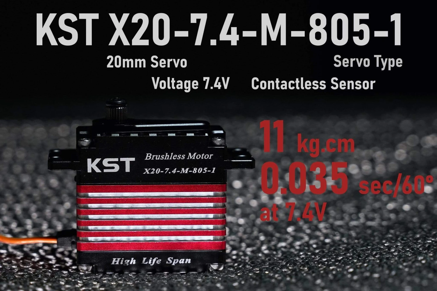 KST X20-7.4-M-805 HV Brushless HLS (High Life Span Servo) 4 KST X20-7.4-M-805 HV Brushless HLS (High Life Span Servo) - Image 2