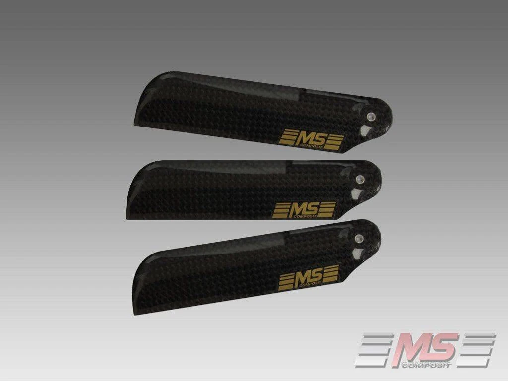 MS Composit CFC Tail Blades 106 Mm/5/3 - 3 Blades 3 MS Composit CFC Tail Blades 106 Mm/5/3 - 3 Blades