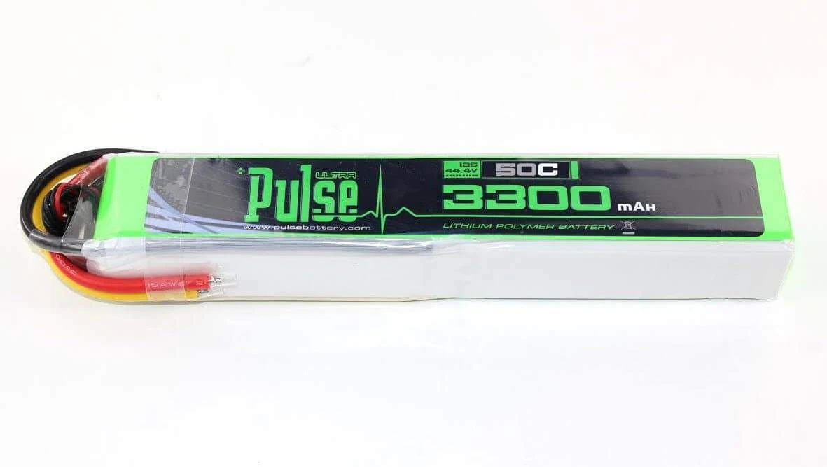 PULSE 3300mAh 50C 44.4V 12S LiPo Battery - No Connector 3 PULSE 3300mAh 50C 44.4V 12S LiPo Battery - No Connector
