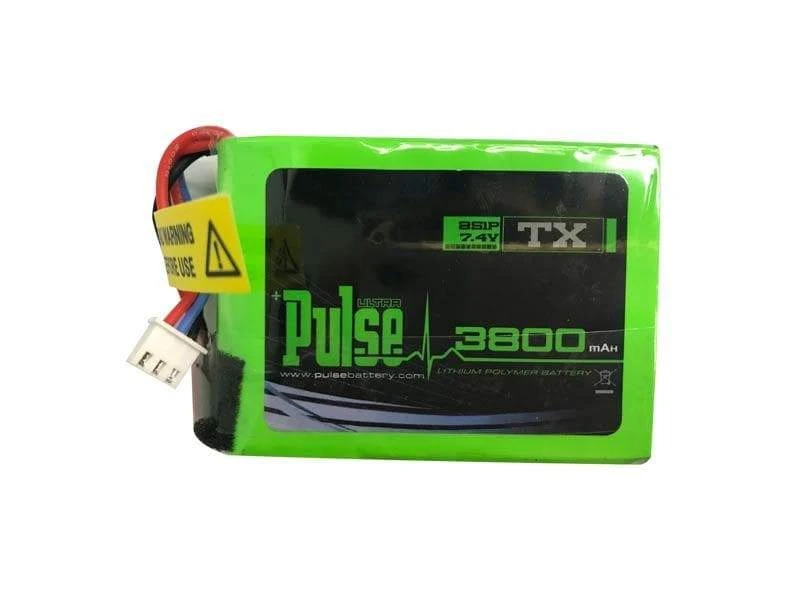 Pulse 3800mAh Transmitter 7.4V 2S Lipo Battery For FrSky QX7 & Spektrum DX7S/DX8/DX9 3 Pulse 3800mAh Transmitter 7.4V 2S Lipo Battery For FrSky QX7 & Spektrum DX7S/DX8/DX9