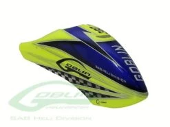 SAB Airbrush Canopy (Yellow/Blue) For Goblin 380 -RC Helicopter Shop sab heli division sab airbrush canopy yellow blue for goblin 380 28218468499533