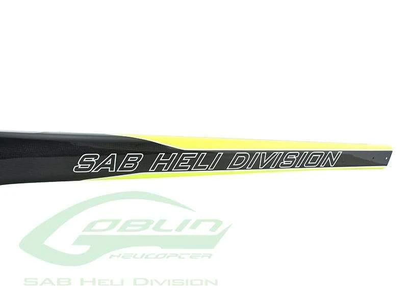 SAB Carbon Fiber Tail Boom Yellow/Carbon - Goblin 700/700KSE/Nitro700/Thunder700 4 SAB Carbon Fiber Tail Boom Yellow/Carbon - Goblin 700/700KSE/Nitro700/Thunder700 - Image 2