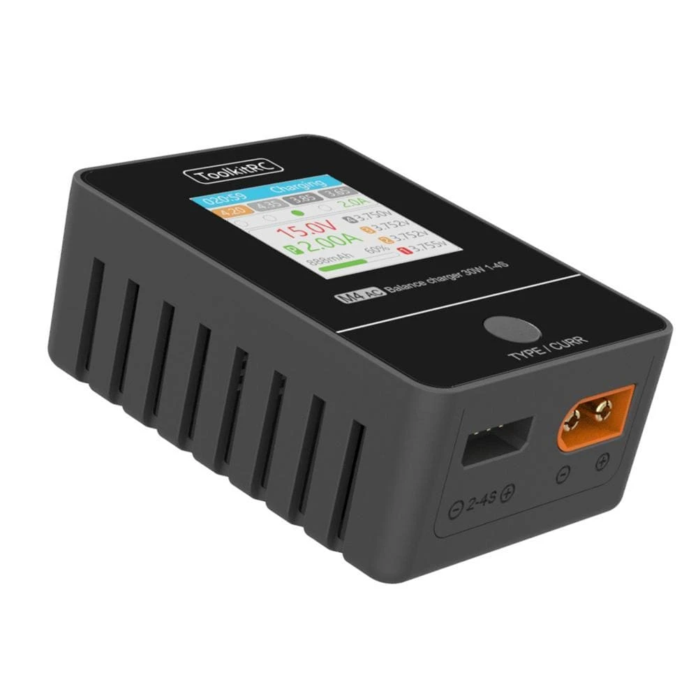 ToolkitRC M4AC 30W (XT60) LiPO LiFE LiHV Compact AC Charger 3 ToolkitRC M4AC 30W (XT60) LiPO LiFE LiHV Compact AC Charger